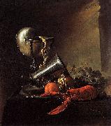 Jan Davidz de Heem Still Life with Lobster and Nautilus Cup oil painting artist